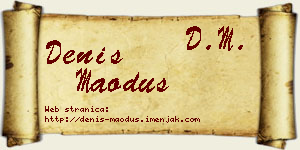 Denis Maoduš vizit kartica